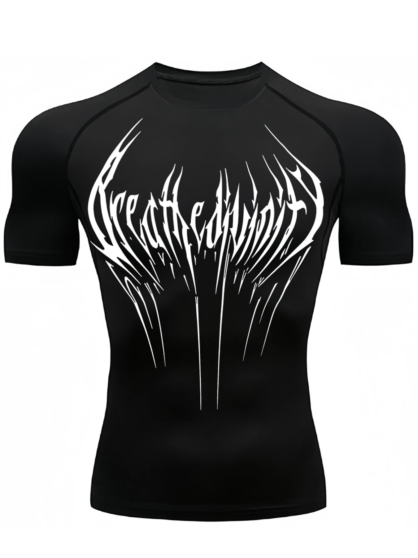 METAL LETTERING COMPRESSION SHIRT