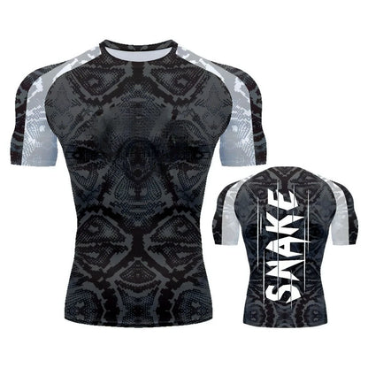 Mens Gym Compression Shirt SNAKE