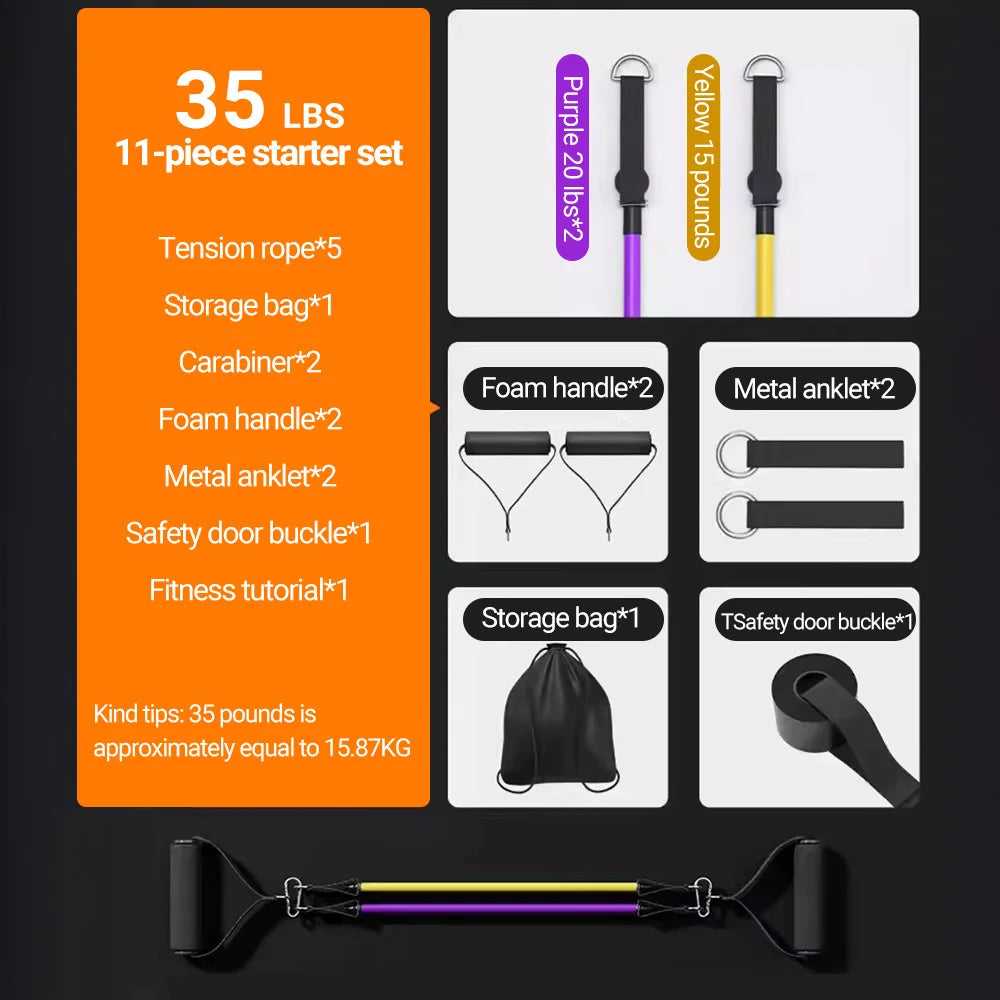 10-14 Pcs Premium Resistance Band Sets