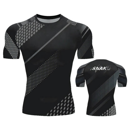 Mens Gym Compression Shirt SNAKE