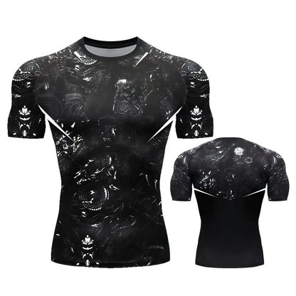 Mens Gym Compression Shirt SNAKE