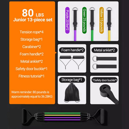 10-14 Pcs Premium Resistance Band Sets