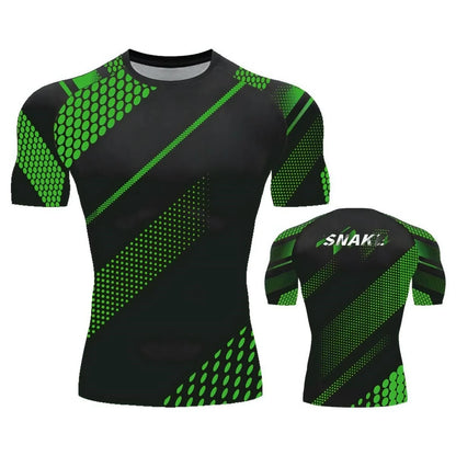 Mens Gym Compression Shirt SNAKE