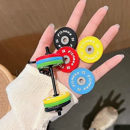 Dumbell/ Barbell Keychain