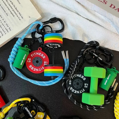 Dumbell/ Barbell Keychain