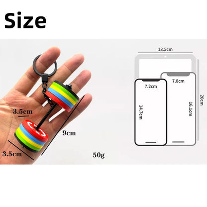 Dumbell/ Barbell Keychain