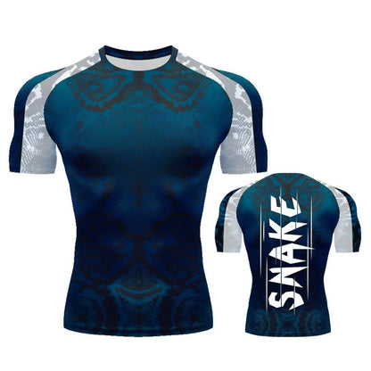 Mens Gym Compression Shirt SNAKE