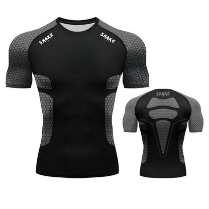Mens Gym Compression Shirt SNAKE